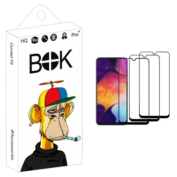محافظ صفحه نمایش بوک مدل +HD مناسب برای گوشی موبایل سامسونگ Galaxy A10 بسته سه عددی