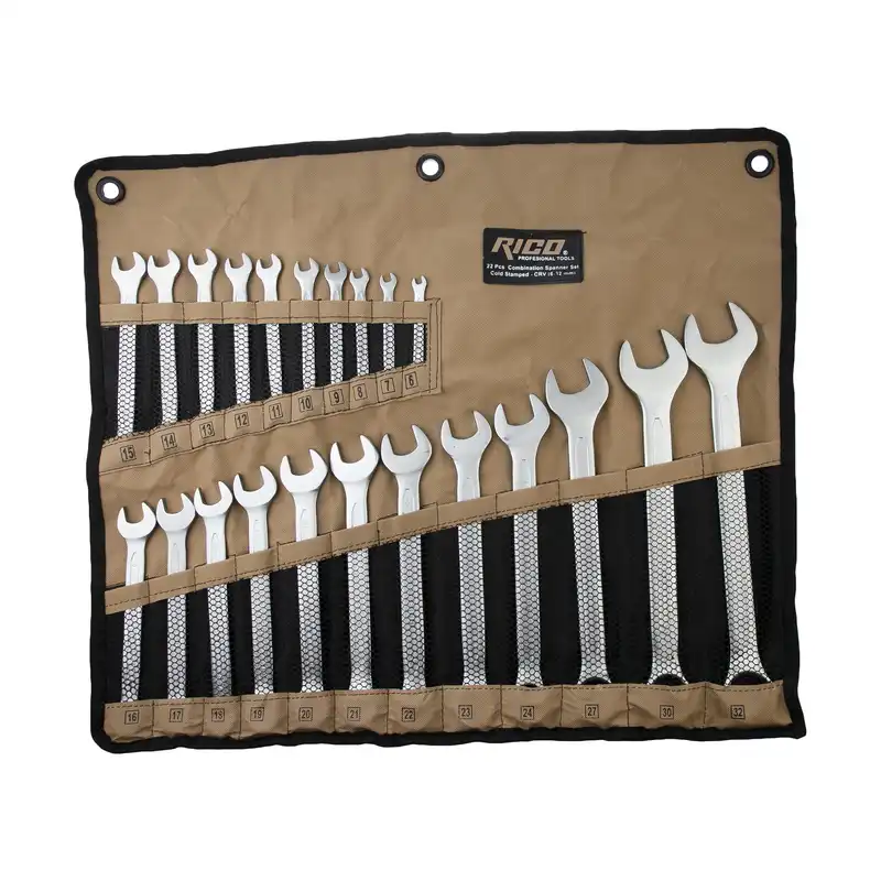 آچار یکسر تخت و یکسر رینگی ریکو مدل  CRV 6-22 مجموعه 22 عددی