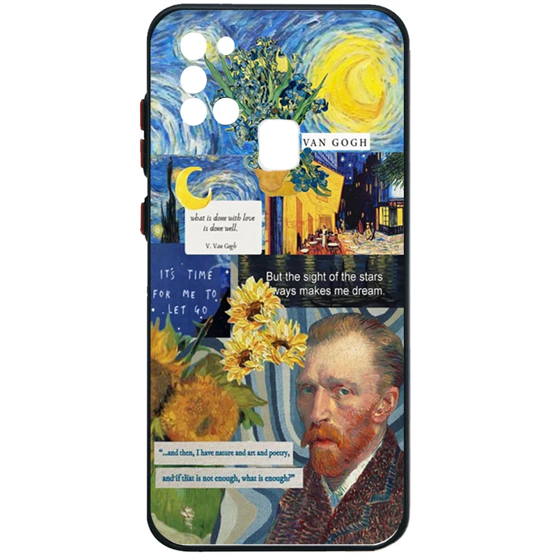 کاور طرح Van Gogh مناسب برای گوشی موبایل سامسونگ Galaxy A21s  Black Bumper