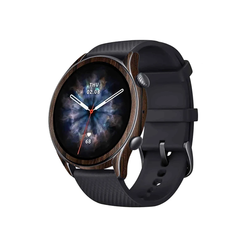 برچسب ماهوت طرح Dark_Walnut_Wood مناسب برای ساعت هوشمند شیائومی GTR 3 Pro