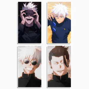 استیکر لپ تاپ و موبایل گوفی طرح انیمه جوجوتسو مدل گتو و ساتورو مجموعه 4 عددی 