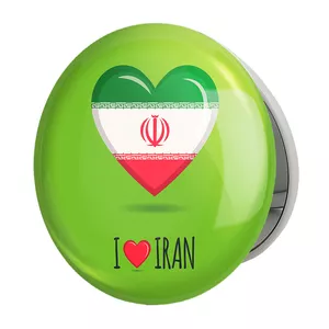 آینه جیبی خندالو طرح پرچم ایران مدل تاشو کد 20523 