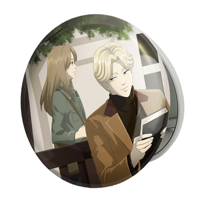 آینه جیبی خندالو طرح یوهان لیبرت و نینا انیمه مانستر Monster مدل تاشو کد 17128 