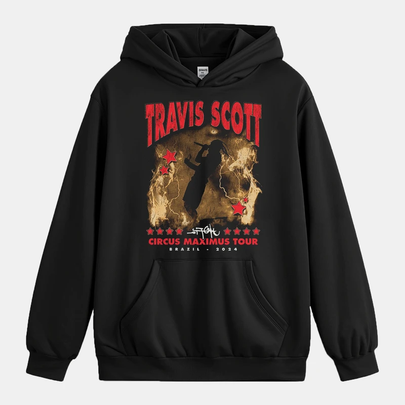 هودی مردانه باهرپوش شرق مدل ترویس اسکات خواننده کد z349