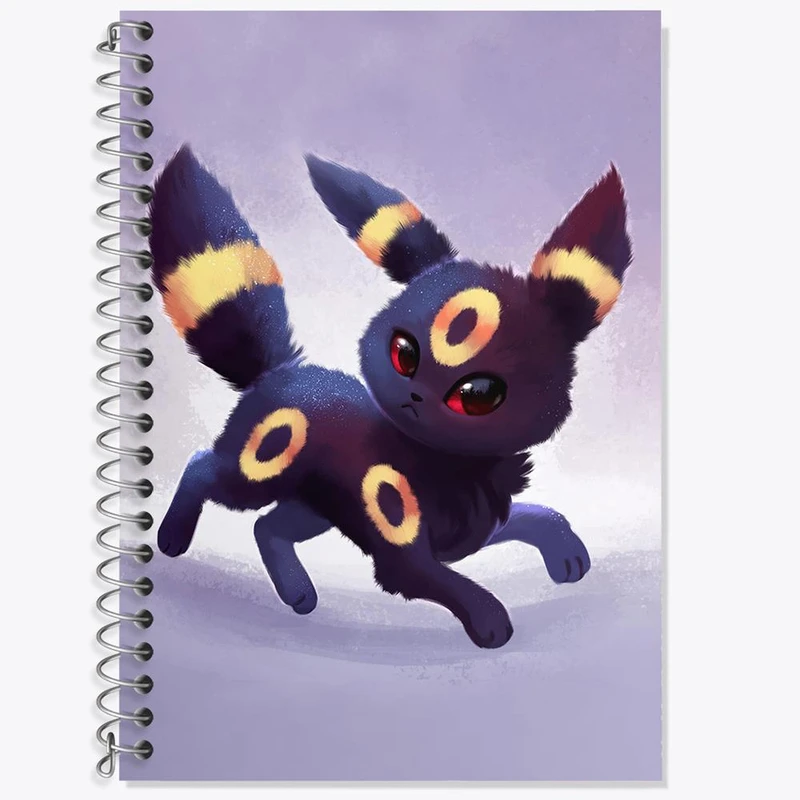 دفتر زبان 50 برگ خندالو مدل سه خط طرح امبرون انیمه پوکمون کد 17308