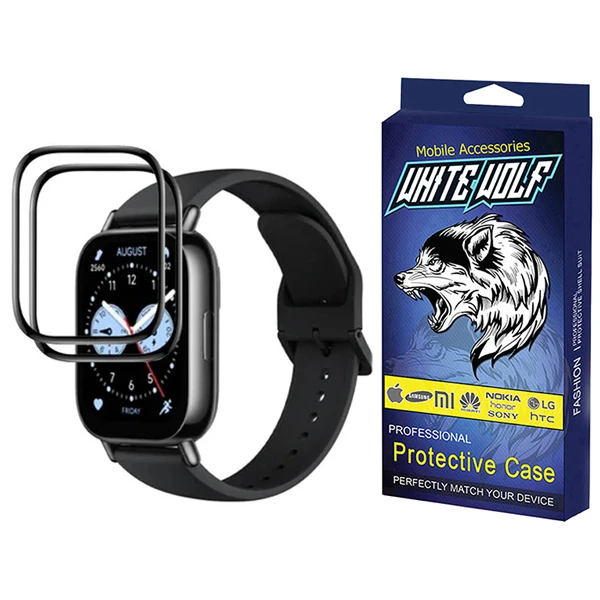محافظ صفحه نمایش وایت ولف مدل W-2PWM مناسب برای ساعت هوشمند شیائومی Redmi Watch 5 Lite بسته بندی 2 عددی