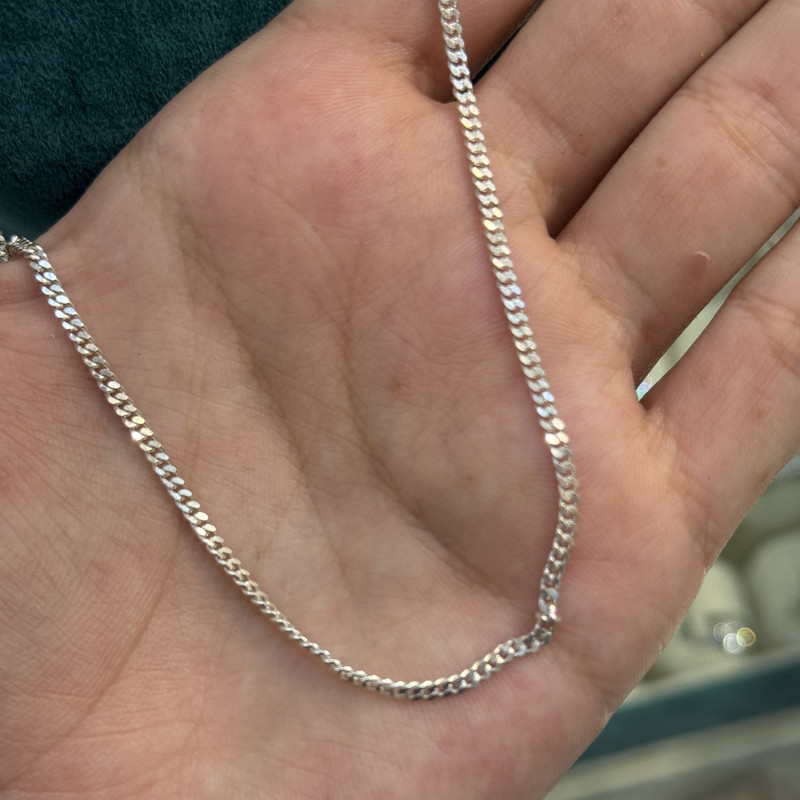 زنجیر نقره مردانه مدل ساده 392-23