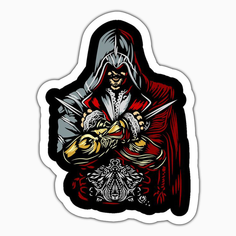استیکر لپ تاپ و موبایل بووم طرح بازی کامپیوتری مدل Assassins Creed کد PS125