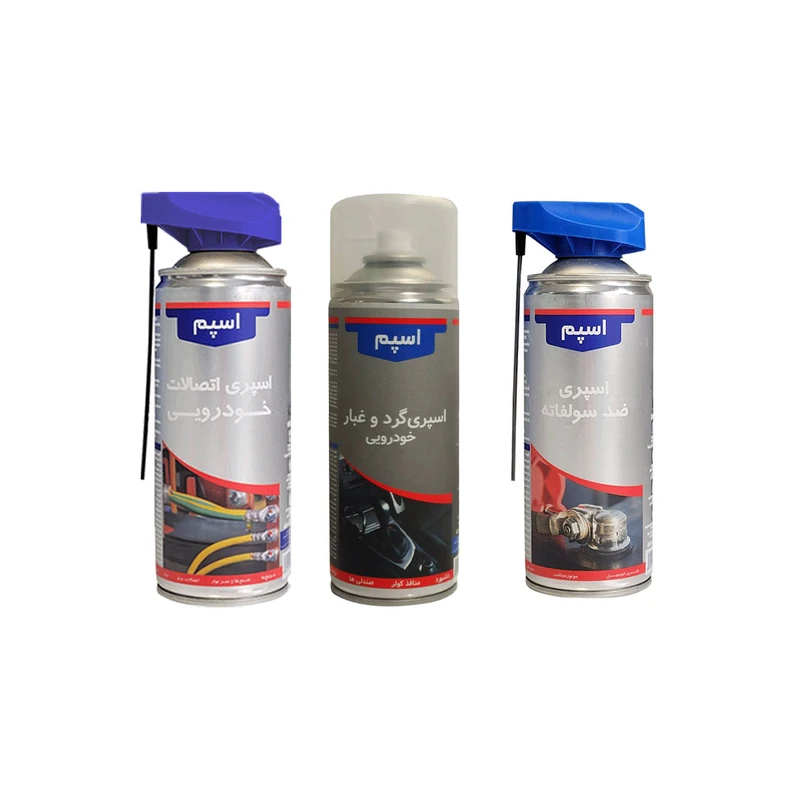 کیت تمیزکننده خودرو اسپم مدل 3 حجم 400 میلی لیتر مجموعه 3 عددی