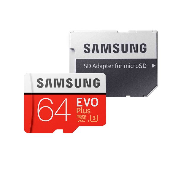 کارت حافظه microSdxc مدل Evo Plus کلاس 10 استاندارد UHS-I U3 سرعت 100MBps ظرفیت 64 گیگابایت به همراه آداپتور SD