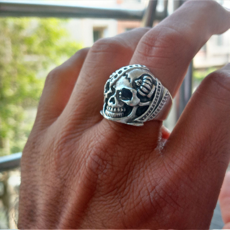 انگشتر مردانه مدل جمجمه کد ES-CE2