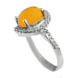 انگشتر نقره زنانه مدل عقیق شرف الشمس SHW6024