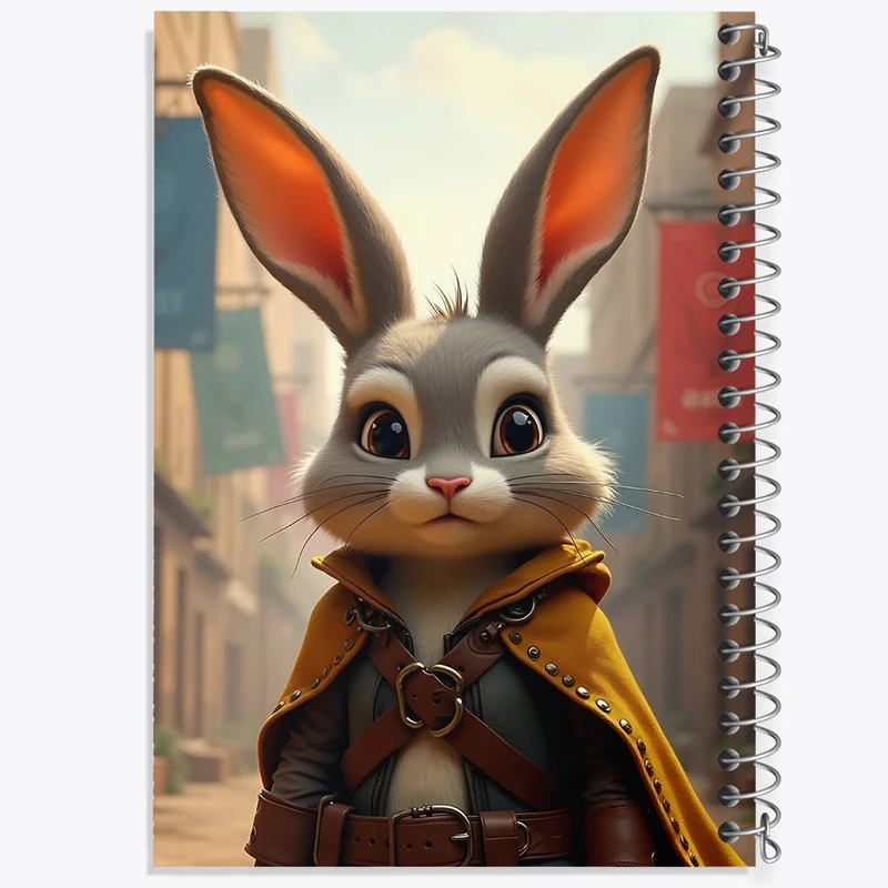 دفتر مشق 100 برگ خندالو طرح خرگوش بامزه کد N3428