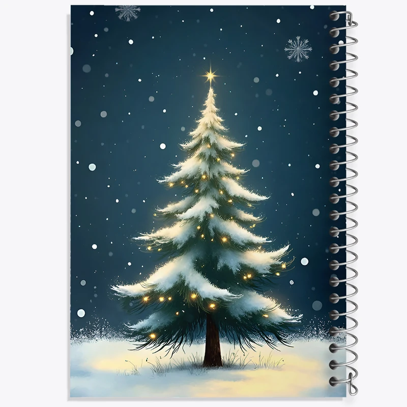 دفتر ژورنال نویسی 50 برگ خندالو مدل نقطه ای طرح درخت کریسمس کد F7153