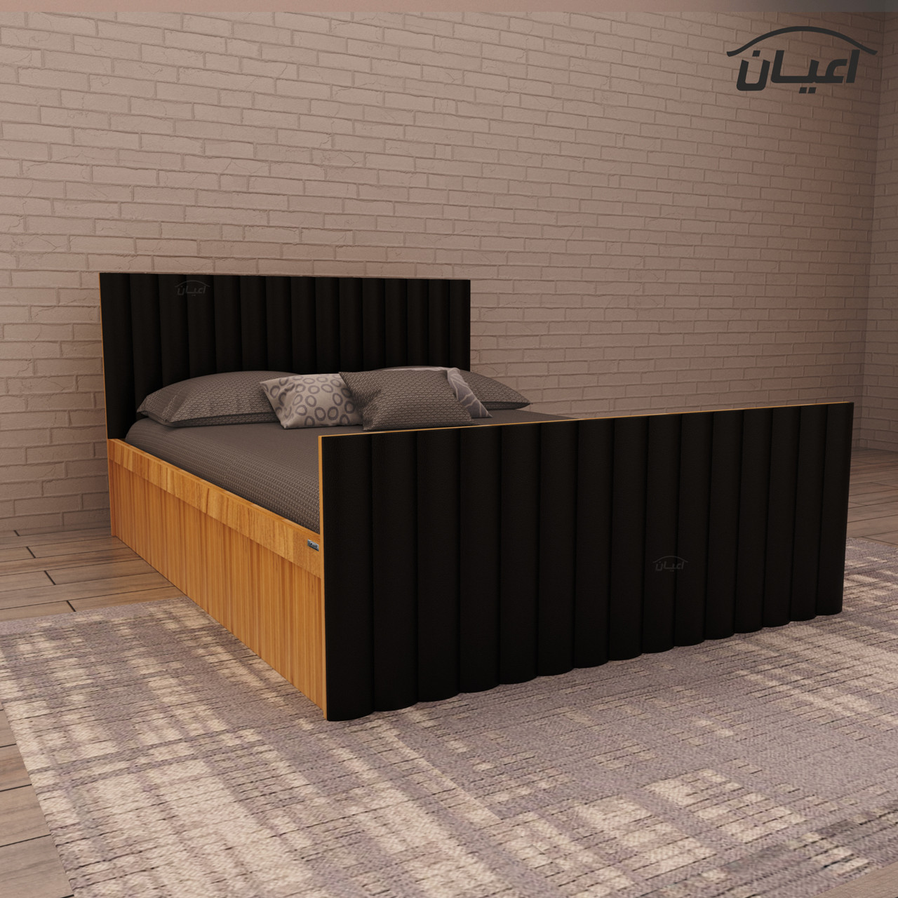 تخت خواب دونفره اعیان مدل FH374 سایز 160x200 سانتی متر