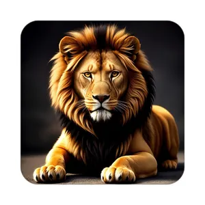 زیر لیوانی کاکتی طرح شیر مدل mp23797
