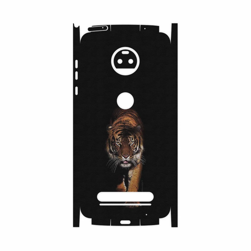 برچسب پوششی ماهوت مدل Wild Tiger-FullSkin مناسب برای گوشی موبایل موتورولا Moto Z2 Force