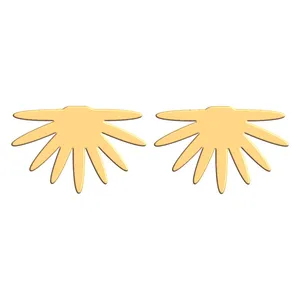 گوشواره طلا 18 عیار زنانه فرشته مدل اسلیمی WEL-000031