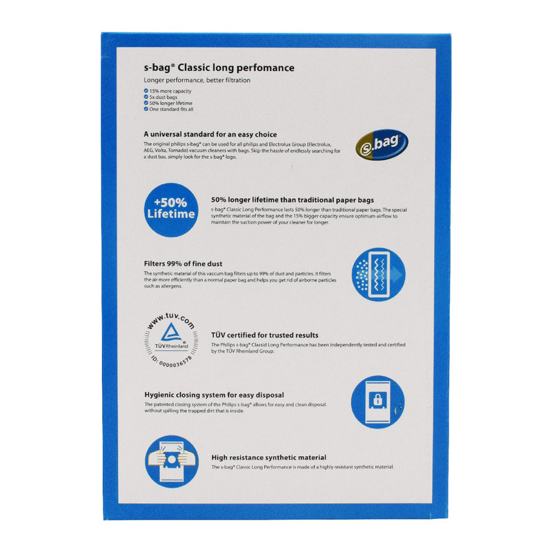 پاکت جاروبرقی مدل Classic مناسب جاروبرقی فیلیپس مجموعه 2 عددی