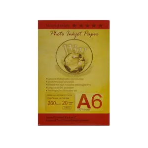 کاغذ عکس ورلدواید مدل Rough satin سایز A6 بسته 20 عددی