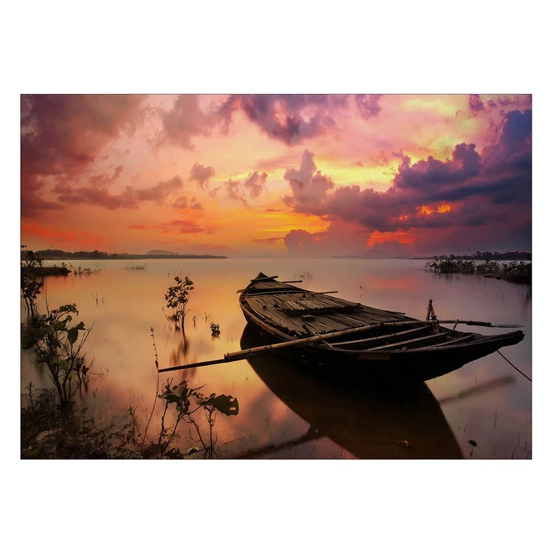 تابلو شاسی ونسونی طرح Tired Boat سایز 30x40 سانتی متر