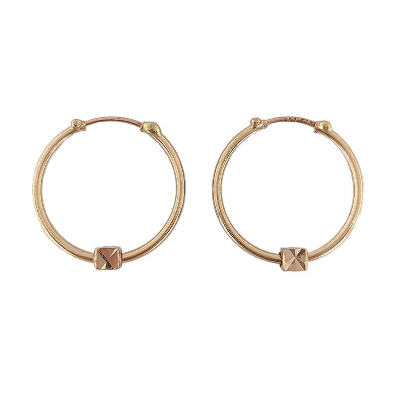 گوشواره طلا 18 عیار دخترانه طلا و جواهرسازی افرا مدل البرنادو 117