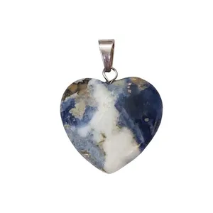 آویز گردنبند دخترانه مدل قلب سنگی کد 189