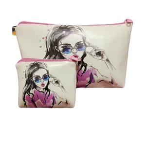 کیف لوازم آرایش زنانه مدل آرتا مجموعه 2 عددی