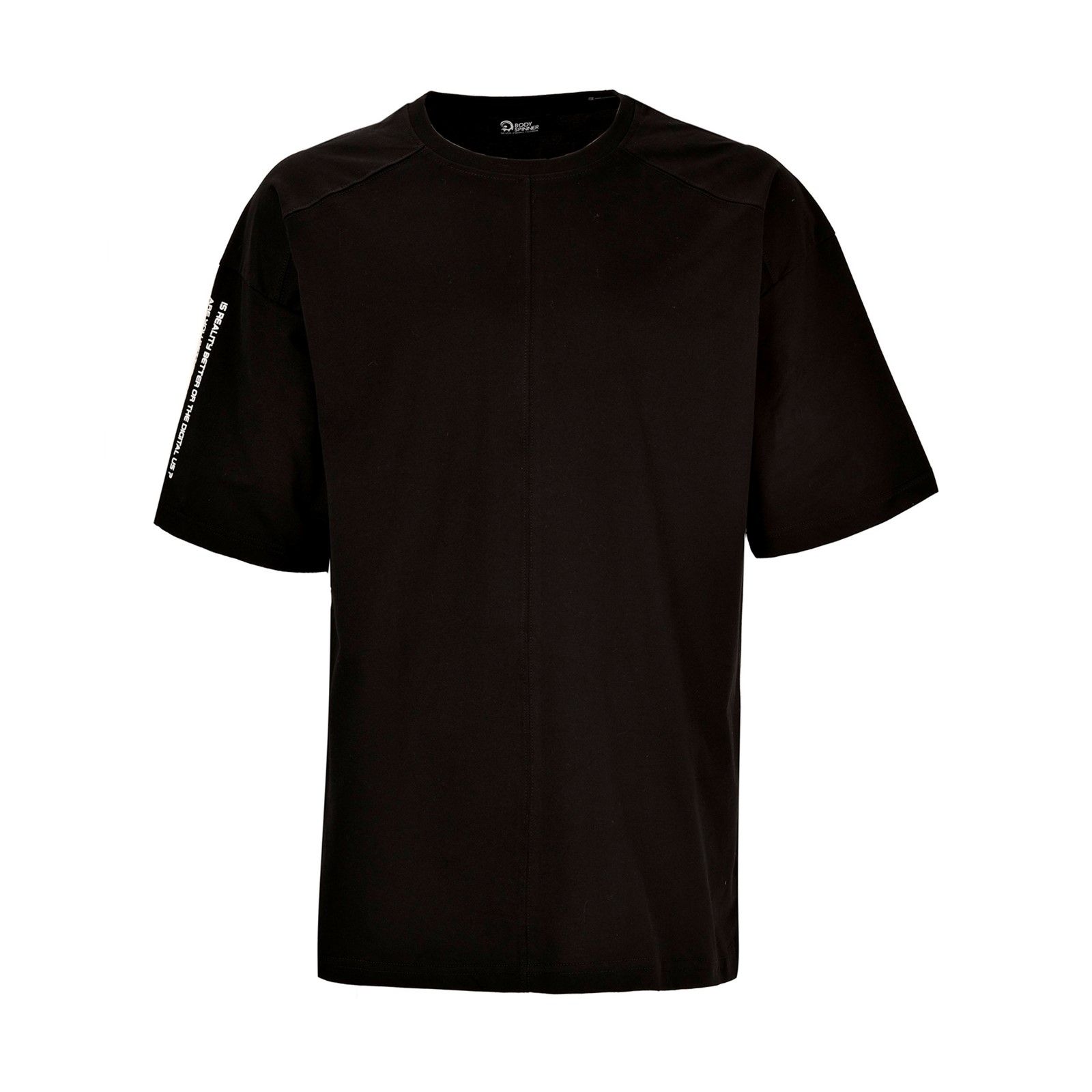 تی شرت آستین کوتاه مردانه بادی اسپینر مدل 3856 رنگ مشکی