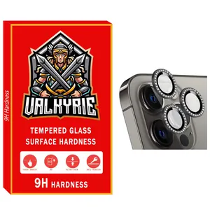 محافظ لنز دوربین والکری مدل رینگی نگین دار مناسب برای گوشی موبایل اپل Iphone 11 Pro