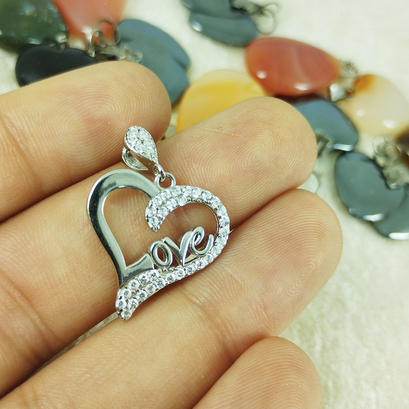 آویز گردنبند نقره زنانه سلین کالا مدل love کد 15