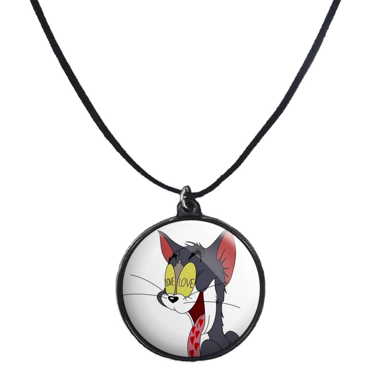 گردنبند پرمانه طرح تام و جری کد pmb.10828 مدل دو طرفه