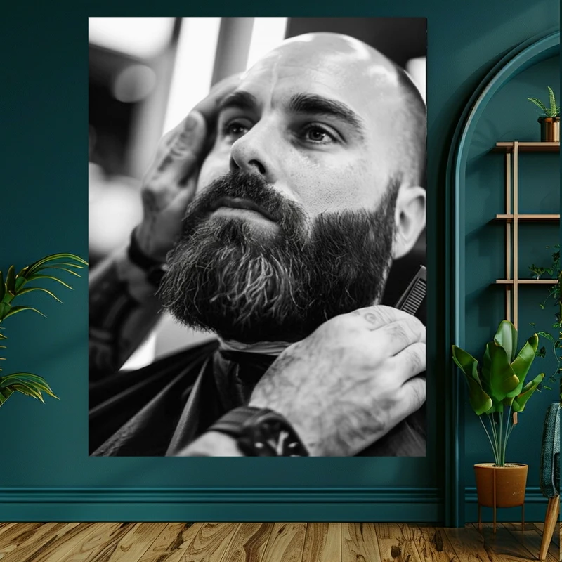  پوستر طرح آرایشگاه مردانه مدل پیرایش کد GR1025