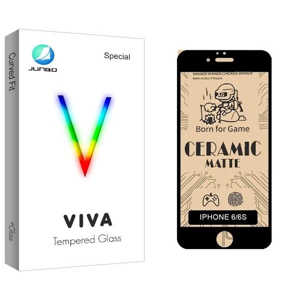 محافظ صفحه نمایش سرامیکی مات جانبو مدل Viva Glass مناسب برای گوشی موبایل اپل iphone 6 / 6s