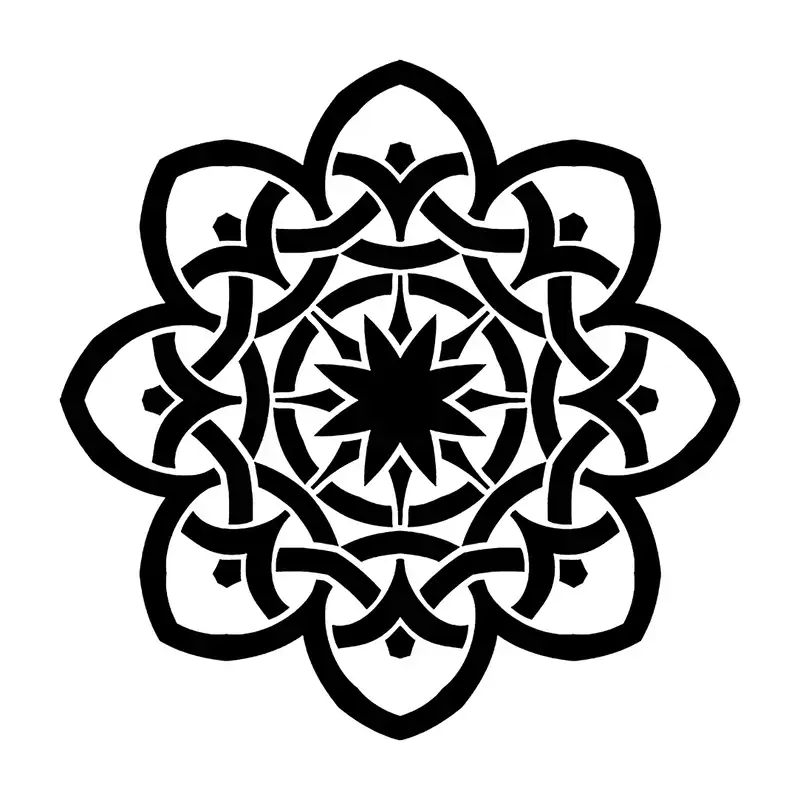 شابلون باتیس آرت طرح تذهیب کد 50-432