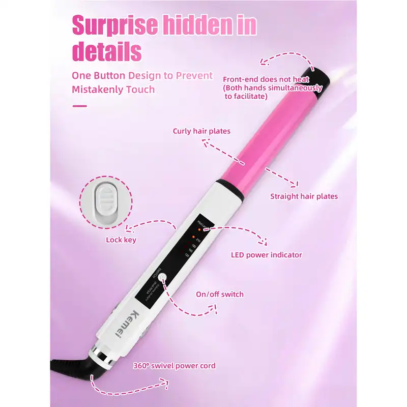 اتو و حالت دهنده ی مو کیمی مدل KM-1716