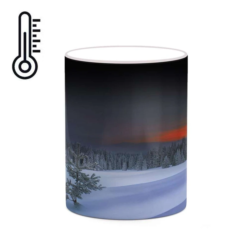 ماگ حرارتی کاکتی مدل منظره برفی کد mgh18453