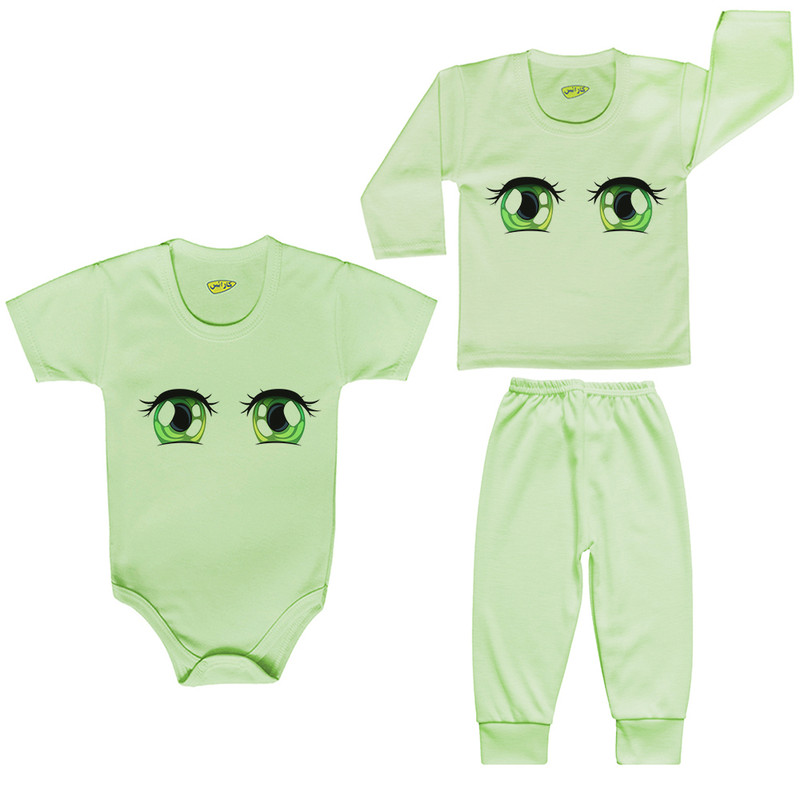 ست 3 تکه لباس نوزادی کارانس مدل PRSG-3167