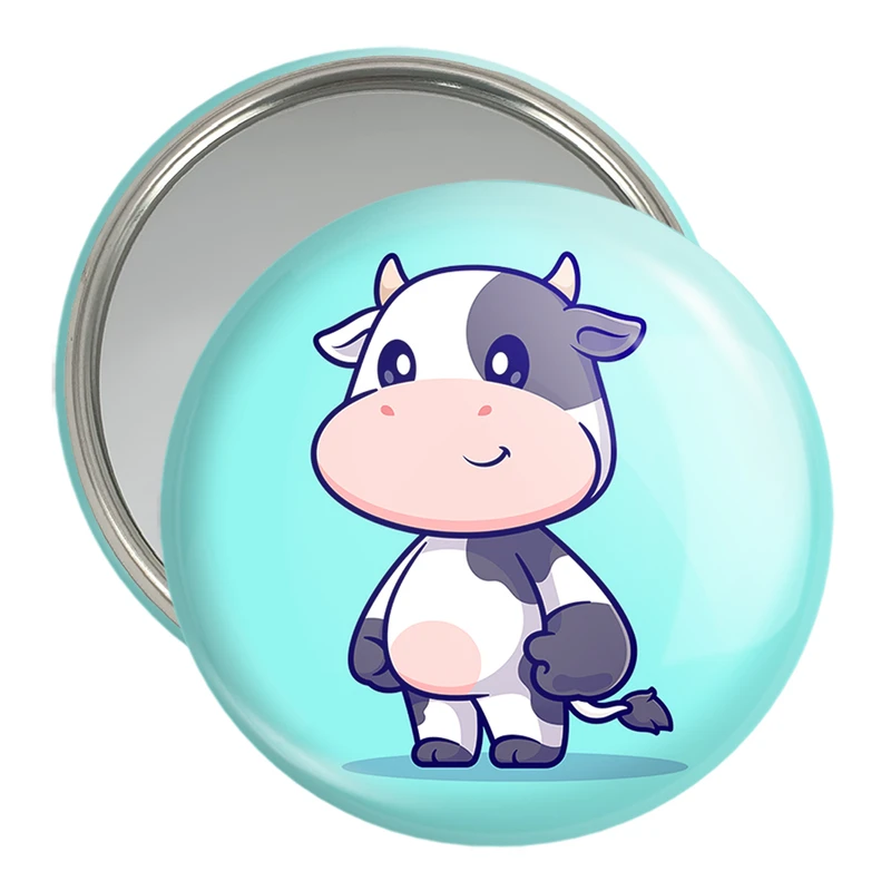 آینه جیبی خندالو مدل حیوانات بامزه گاو کد 29712