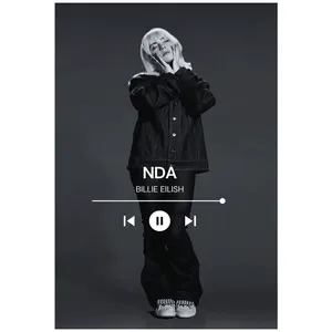 پوستر مدل اهنگ NDA طرح بیلی آیلیش Billie Eilish کد 807