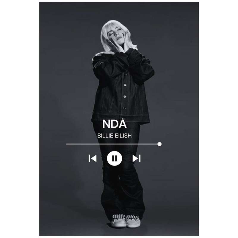 پوستر مدل اهنگ NDA طرح بیلی آیلیش Billie Eilish کد 807