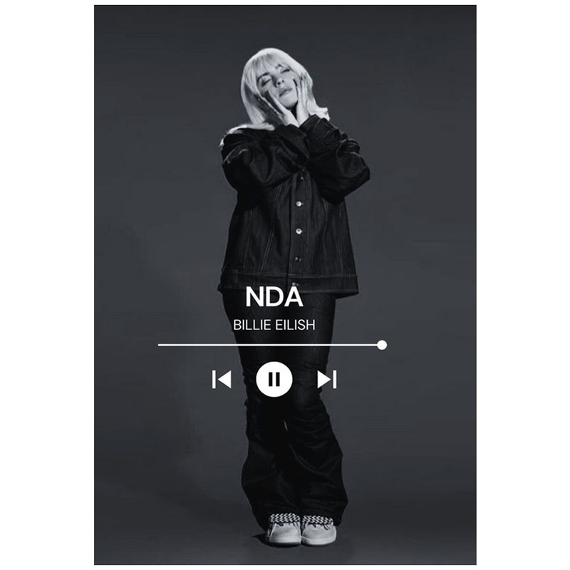 پوستر مدل اهنگ NDA طرح بیلی آیلیش Billie Eilish کد 807