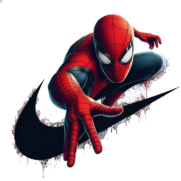 استیکر پارچه و لباس پاد آفرین طرح مرد عنکبوتی کد 2626