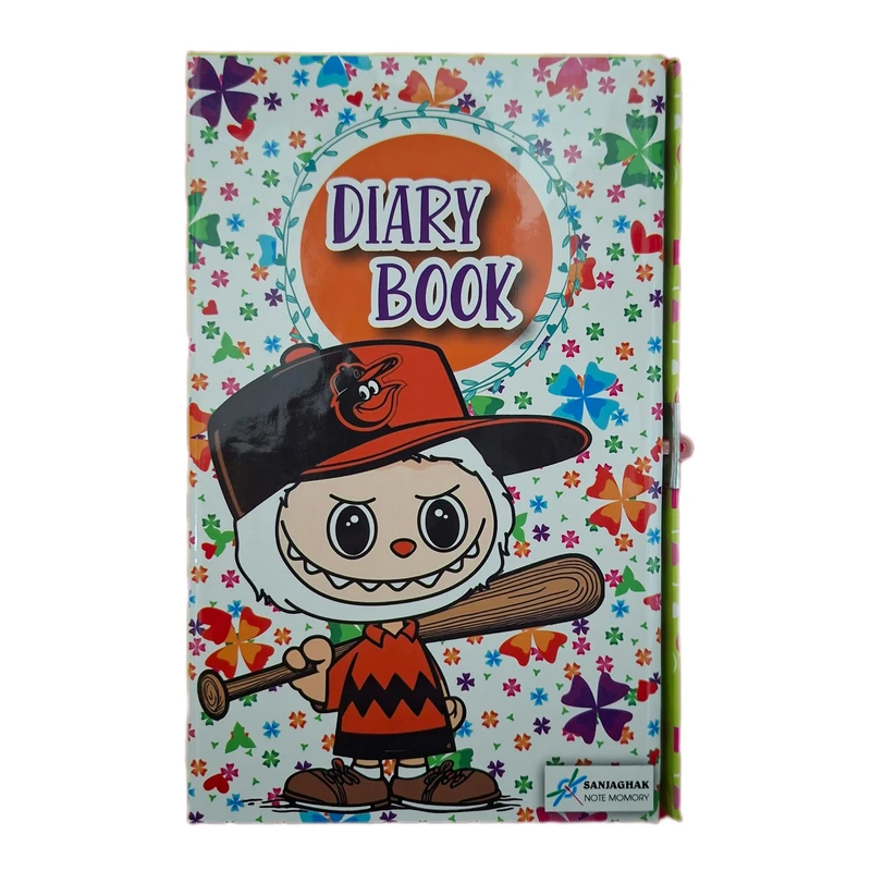 دفتر خاطرات 30 برگ مدل قفل دار طرح لبوبو کد 002