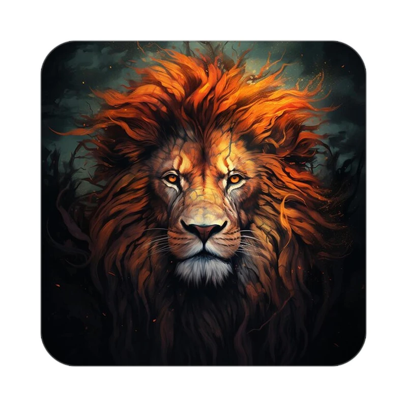 زیر لیوانی کاکتی طرح شیر مدل mp23624