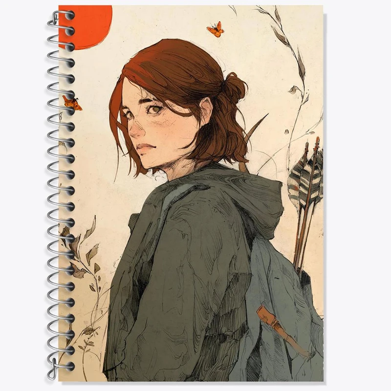 دفتر زبان 50 برگ خندالو مدل سه خط طرح The Last Of Us کد 4875