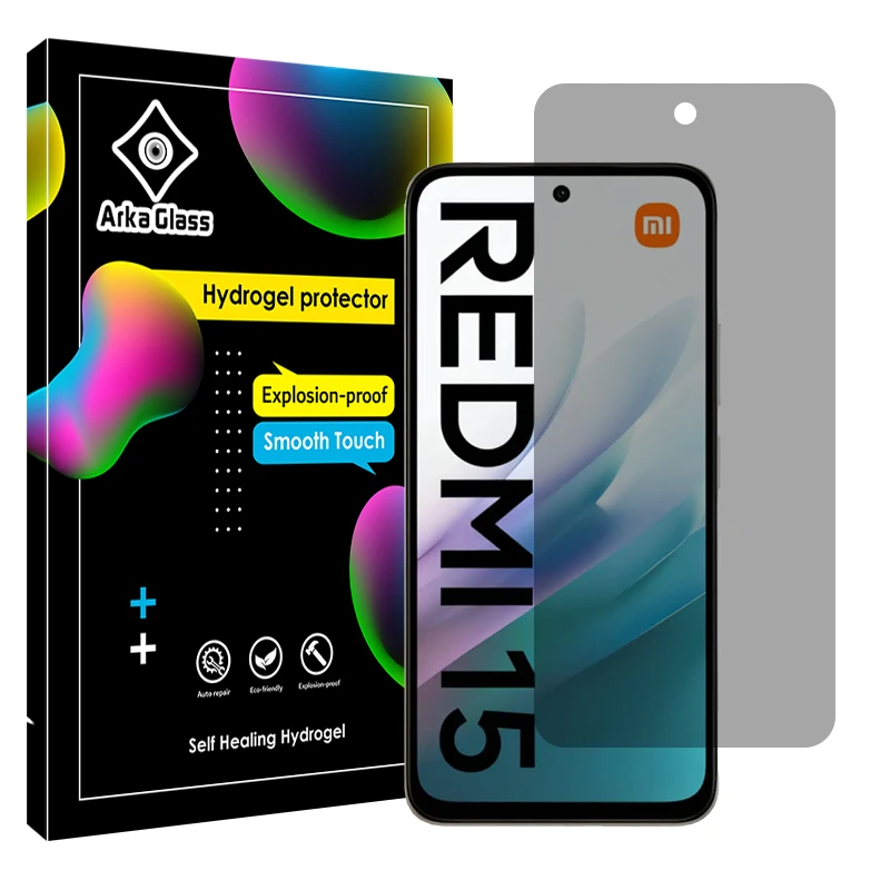 محافظ صفحه نمایش حریم شخصی آرکا گلس مدل Tough مناسب برای گوشی موبایل شیائومی Redmi 15 4G