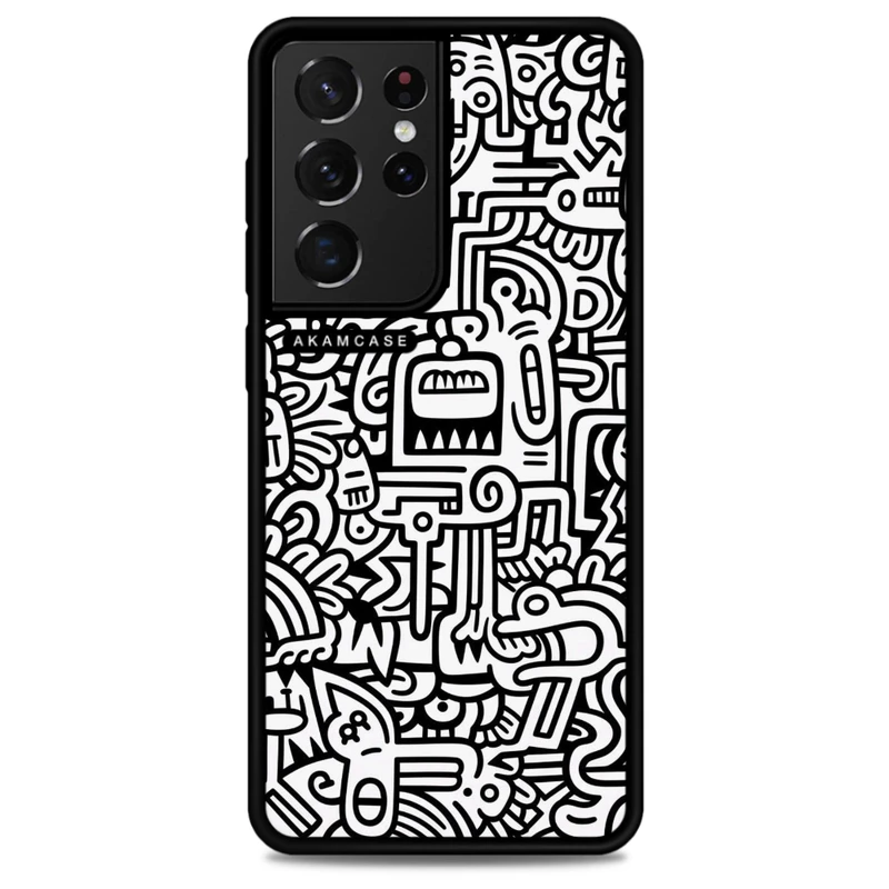 کاور آکام مدل AMC-WSGS21U-DOODLE15 مناسب برای گوشی موبایل سامسونگ Galaxy S21 Ultra