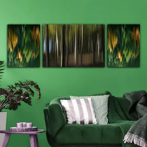 تابلو شاسی بکلیت طرح نقاشی آبستره بامبو مدل SH-707 مجموعه 3 عددی