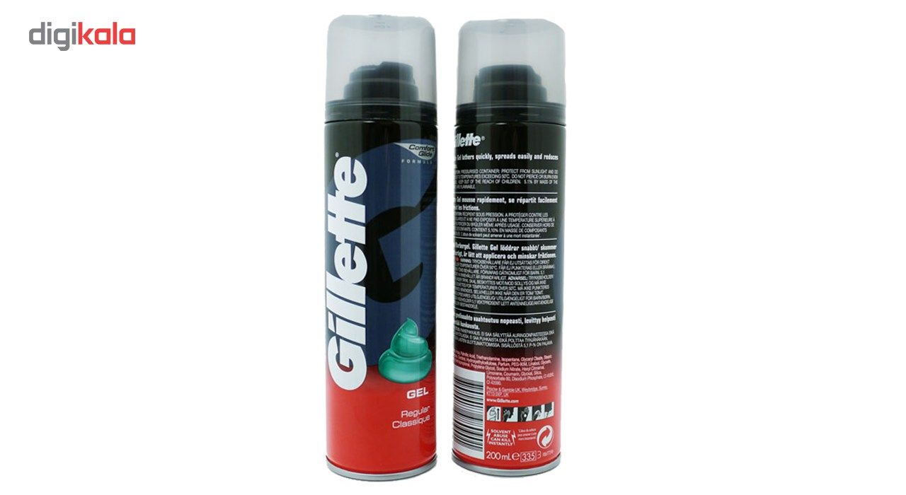 ژل اصلاح ژیلت سری Regular Gel 200 Ml -  - 2
